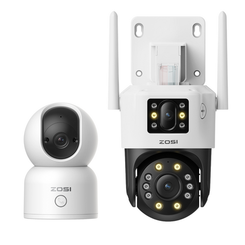 C518 Indoor WiFi Camera + C298 Max Dual Lens WiFi Camera