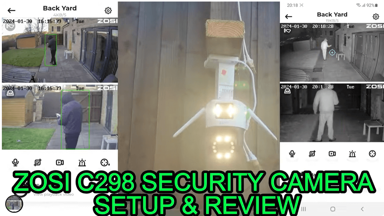 C298 2.4GHz WiFi PT Camera with Dual Lens + Up to 256GB Local Storage