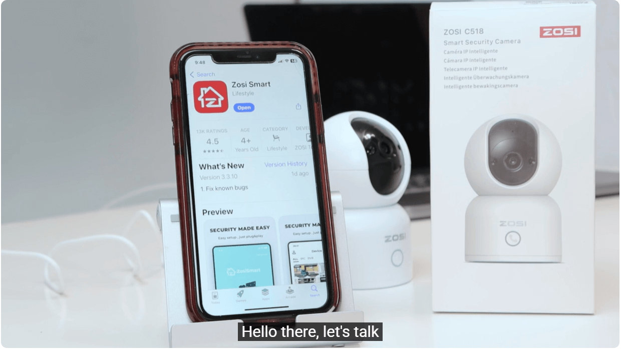 C518 3MP/2MP PTZ 2.4GHz/5GHz WiFi Security Camera + Max 256GB Local Storage