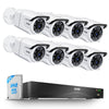 ZOSI security camera system with8cameras and a NVR on a white background