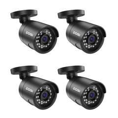 C124 4pcak 1080P TVI CVI AHD CVBS CCTV Security Camera + 60ft Cables (ZG1242C)