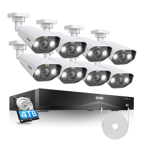 C182 4K 16 Channel PoE Security System(32 Camera Capable) + 4TB Hard Drive