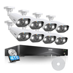 C182 4K 16 Channel Security System(32 Camera Capable) + 4TB Hard Drive Zosi