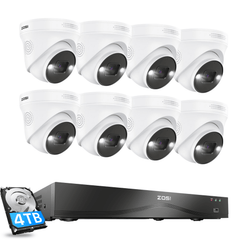 C225 4K 16CH PoE Security System + 16CH 2-Bay PoE NVR with 4TB HDD