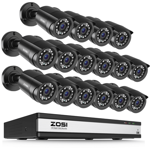 C106 16-Channel 1080p DVR Security Camera System + 2TB/4TB Hard Drive