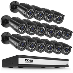C106 16-Channel 1080p DVR Security Camera System + 2TB/4TB Hard Drive