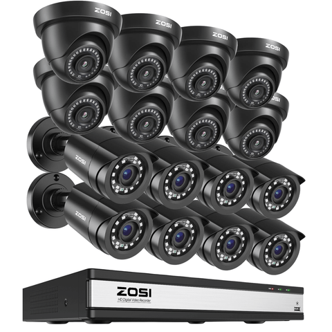 C106 & C419 16 Channel 1080P CCTV Security System + Up to 16 Cameras + Optional Hard Drive