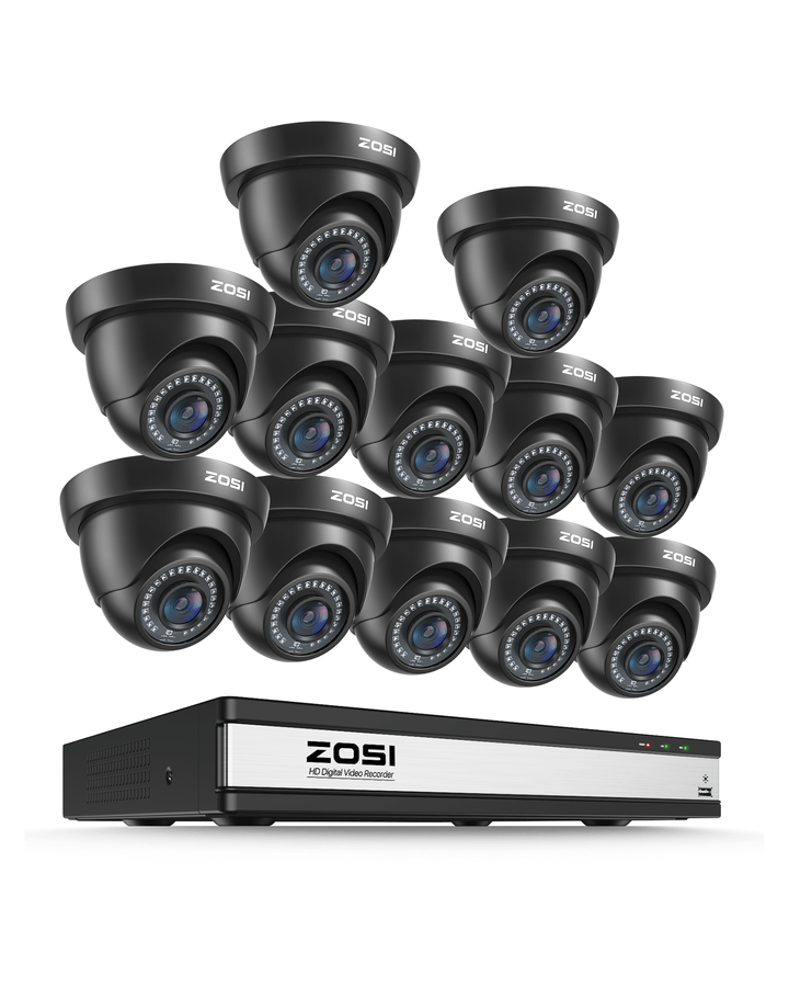 C419 16 Channel 2MP Security System + Up to 16 Cameras +Optional Hard Drive Zosi