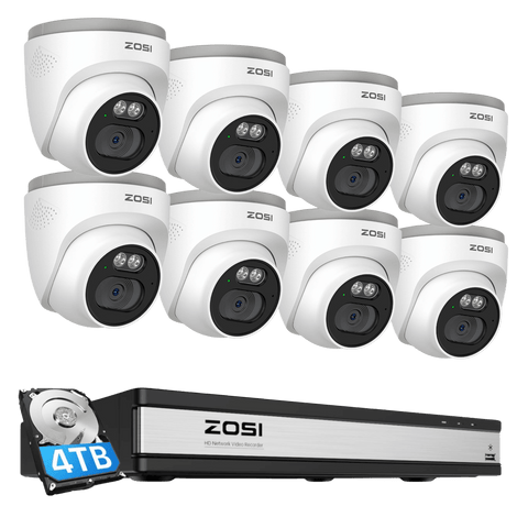 C220 4K PoE Security Camera System + 4K 16CH PoE NVR + 4TB HDD