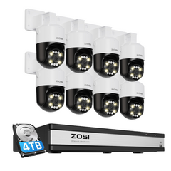 C296 5MP 16 Channel Pan-Tilt PoE Security System + 4TB Hard Drive