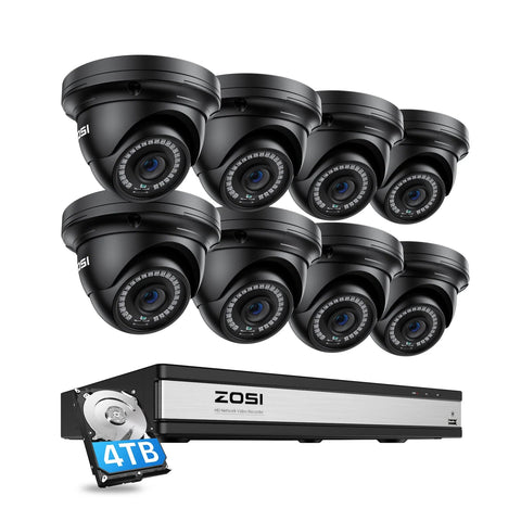 C429 5MP PoE Security System + 4K 16 Channel PoE NVR + 4TB Hard Drive