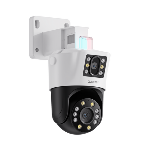 C298 Pan Tilt PoE Camera with Dual-Lens + Max 256GB Local Storage