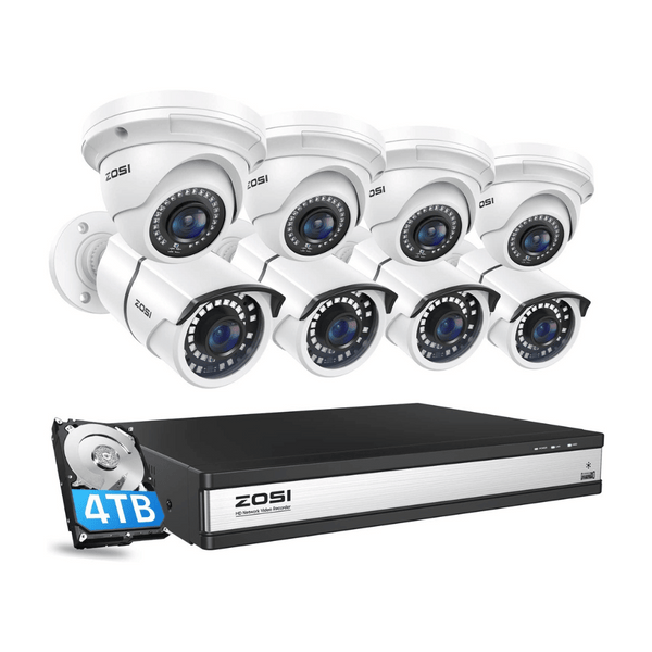 C428/C261 5MP PoE Security Camera System + 4TB Hard Drive