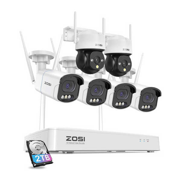 C186/C290 4MP 8-Channel WiFi Security System + 2TB Hard Drive