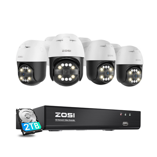 C296 4K Security Camera System + 8-Channel PoE NVR + 2TB Hard Drive