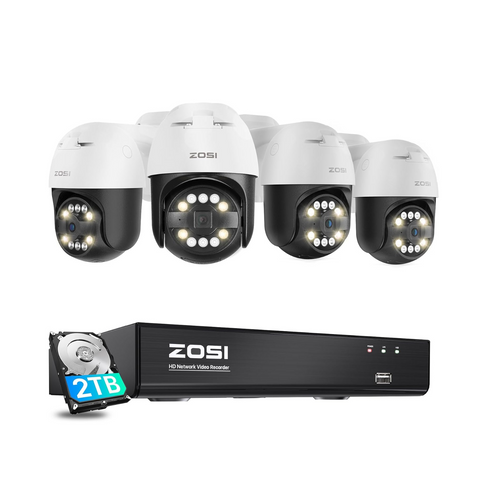 C296 5MP Auto Tracking PoE Camera System + 2TB Hard Drive