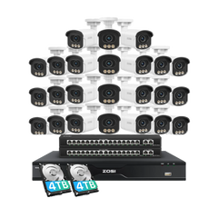 C186A 32-Channel 4K PoE Security System with True Color Night + Max. 16TB HDD