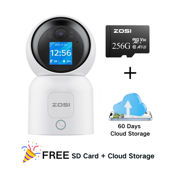 C519 5MP 2.4GHz /5GHz Indoor Camera + 256GB SD Card + 60 Days Cloud Storage