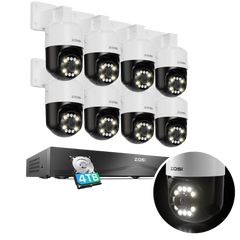 C296B 4K 16 Channel Pan-Tilt Security System(32-Camera Capable) + 4TB/8TB HDD