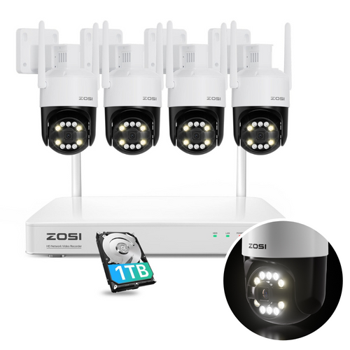 C296 5MP Wireless WiFi Security Camera System + 8CH NVR with 1TB HDD