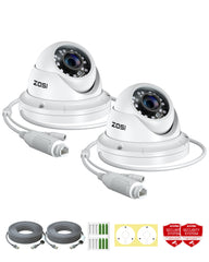 C429 2pack/4pack 5MP Add-on PoE Camera + 60ft Ethernet Cable Zosi