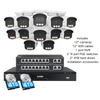 C186A 4K 16 Channel True Color Night Security System + 4TB/8TB + 2-Bay PoE NVR