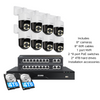 C296B 4K 16 Channel Pan-Tilt Security System(32-Camera Capable) + 4TB/8TB HDD
