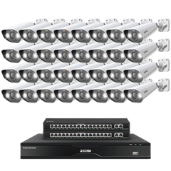 C182 32 Channel 4K PoE Security Camera System for Business + Up To 16TB HDD