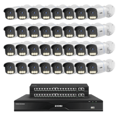 C186A 32-Channel 4K PoE Security System with True Color Night + Max. 16TB HDD