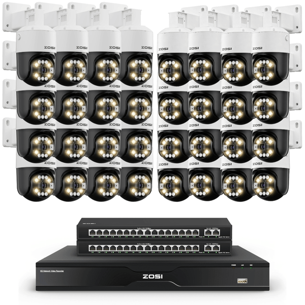 C296B 32-Channel 4K PTZ PoE Security Camera System for Business