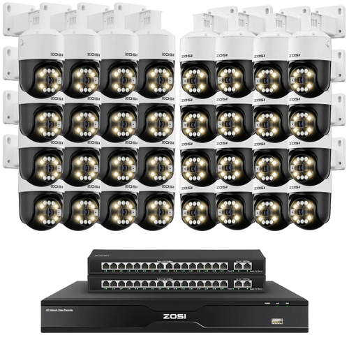 [4TB/8TB/16TB] C296B 32-Channel 4K PTZ PoE Security Camera System for Business