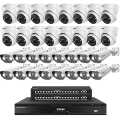 C225/ C182 32 Channel 4K PoE Security System for Business + Optional 4TB/8TB HDD