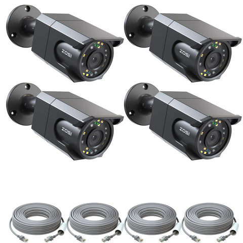 C105 4K PoE Camera with IR Night Vision + 60ft Ethernet Cable