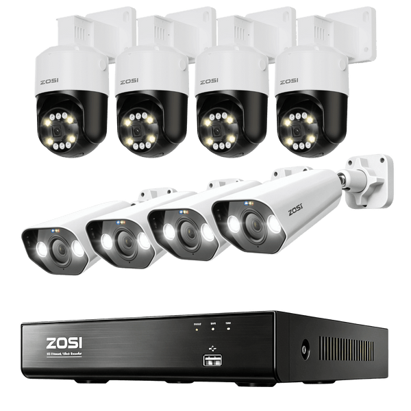 C182 & C296B 4K 8CH PoE Security System + 8CH PoE NVR with 2TB HDD