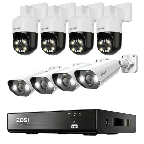 C182 & C296B 4K 8CH PoE Security System + 8CH PoE NVR with 2TB HDD