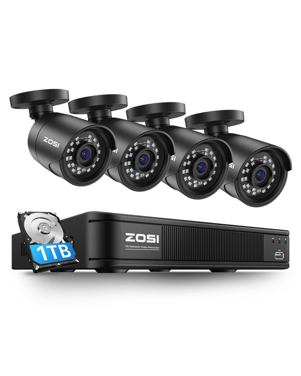 C124 1080P 8 Channel Security Camera System