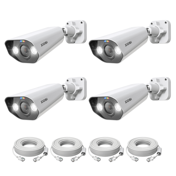 C182 4K PoE Camera with Smart Active Deterrence + 60ft Ethernet Cable