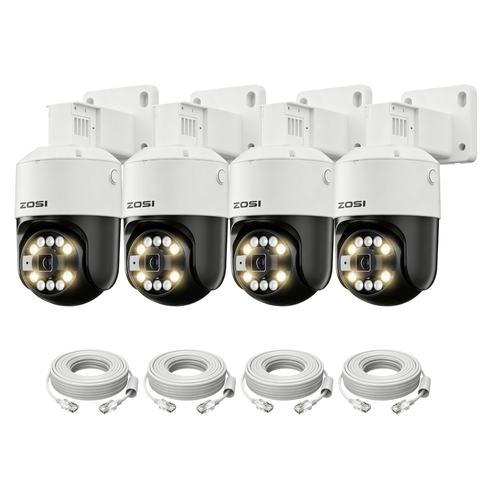 C296B 4K PTZ PoE Camera with Full Color Night Vision + 60ft Ethernet Cable