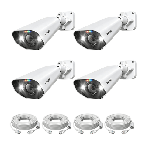 C182 4K PoE Camera with Smart Active Deterrence + 60ft Ethernet Cable