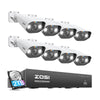 C182 5MP PoE Camera System + 4K 8CH PoE NVR + 2TB Hard Drive Zosi