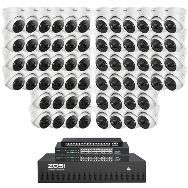[Includes 16TB]C225 64 Channel 4K PoE Security Camera System for Business + 16TB (4*4TB)