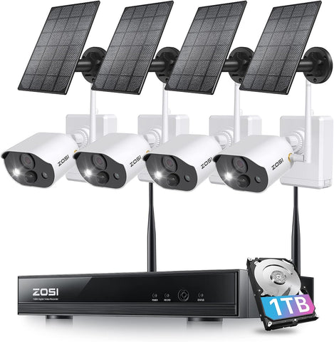 C306 Pro 3MP Battery Camera System + 1TB Hard Drive + Solar Panels