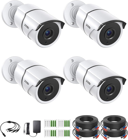 C261 2pack/4pack 1080P Analog Security Cameras with Audio + 60ft BNC Cable