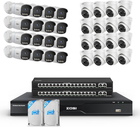 C225/ C186 32 Channel 4K PoE Security System for Business + Optional 4TB/8TB HDD