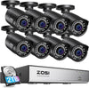 C261 5MP Security System + Up to 8 Cameras + 4K 8CH PoE NVR + 2TB Hard Drive