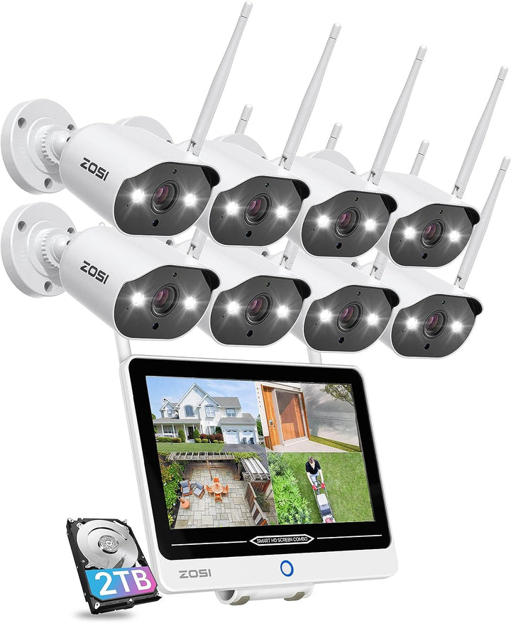 C302 3MP 8-Channel WiFi Security System +1TB/2TB Hard Drive Zosi