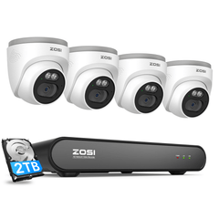 C220 4MP PoE Camera System + 5MP 8-Channel PoE NVR(ZR08PV)