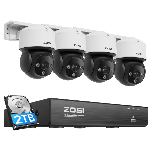 C290 4K PTZ PoE Security Camera System + 4K 8CH PoE NVR + 2TB Hard Drive