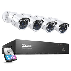 C261 5MP Security System + Up to 8 Cameras + 4K 8CH PoE NVR + 2TB Hard Drive