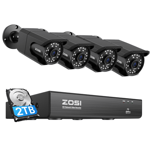 C105 4K 8 Channel Security System with Audio + Up to 8 Cameras + 2TB Hard Drive